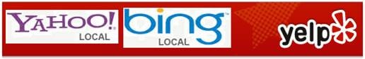 Yahoo Local, Bing Local, and Yelp reviews