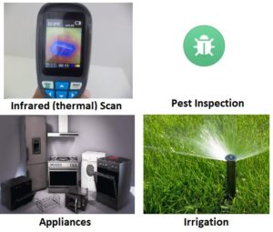 Infrared Thermal Scan, Pest Inspection, Appliances, Irrigation — included with every standard inspection