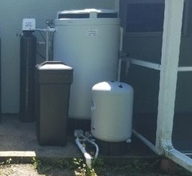 Well equipment including pressure tanks and water softener