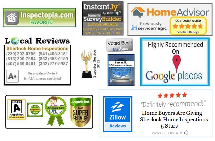 Award badges: HomeAdvisor, Angie's List, Zillow, Google Places, and more